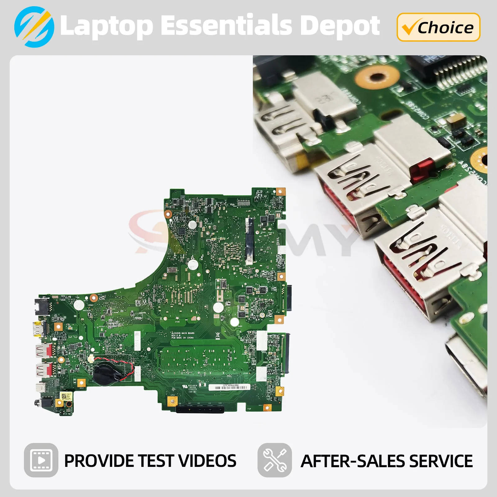 Placa-Mãe GL553VD para Laptop ASUS FX53V GL553VE GL553V ZX53V, Placa Principal I7-7700HQ I5-7300HQ GTX1050 GTX1050ti RGB-KB 100% Testada