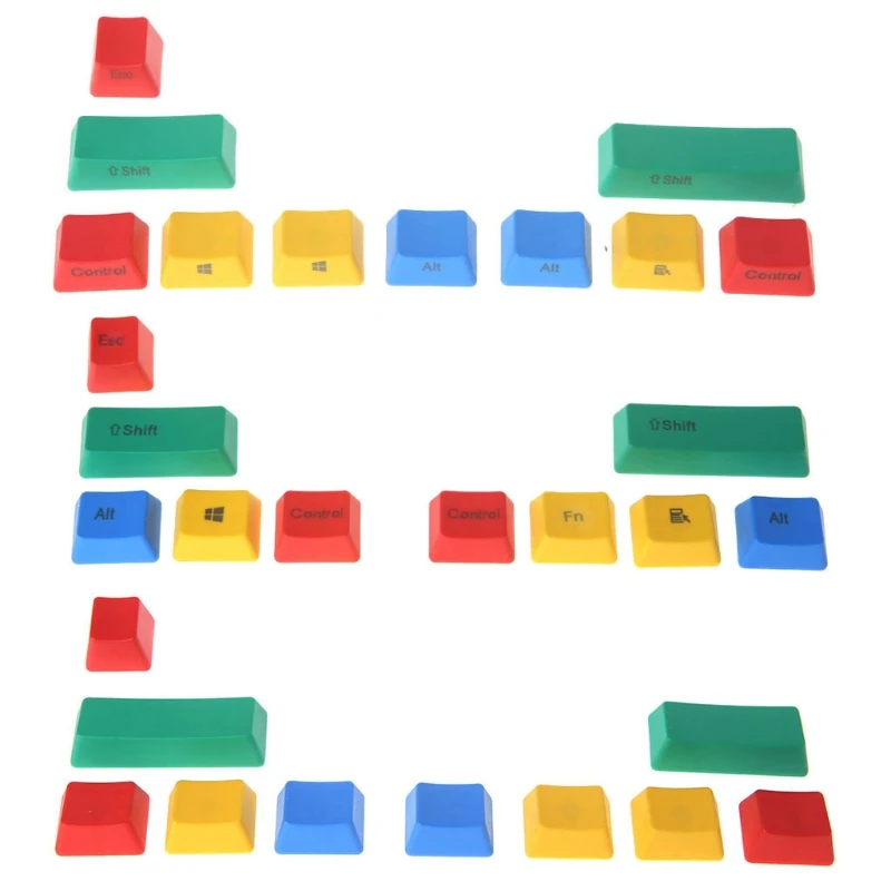 Teclas PBT RGBY com combinação cores Dye-Sub adequadas para a maioria teclados