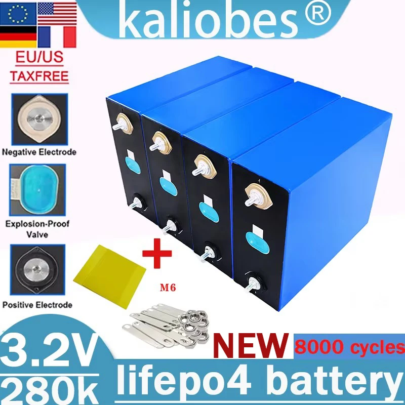 NEW 3.2V 280k Lifepo4 A-class mobile power bank 280k battery 8000 times Lifepo4 battery 4S 12V 6S 24V 48V solar off-road vehicle