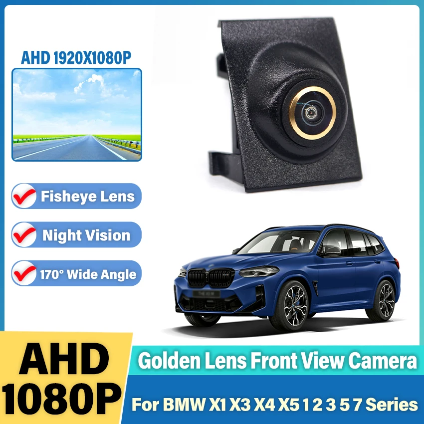 Fisheye Lens 170 ° HD Car Front View Camera For BMW X1 X3 X4 X5 1 2 3 5 7 Series Night Vision Waterproof Parking Grill Embedded