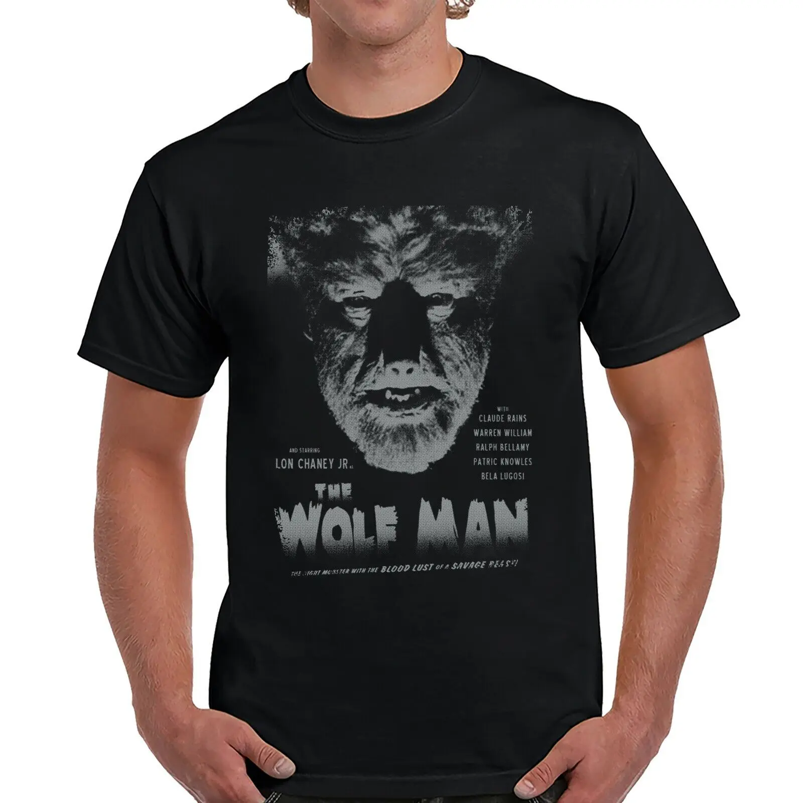 

The Wolf Man Movie Poster T-Shirt (1941) Birthday Gift