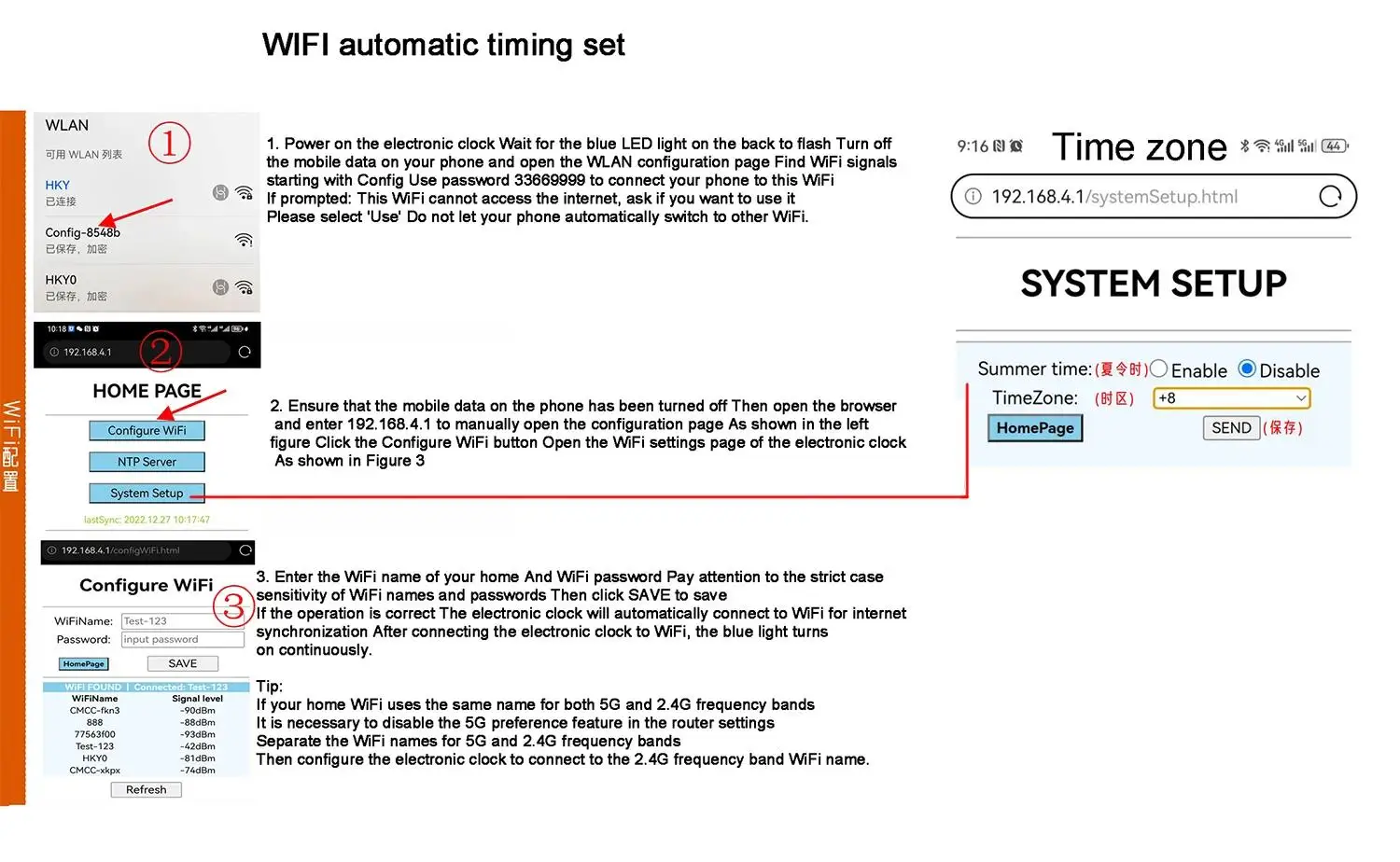 WIFI ساعة توقيت الشبكة اللاسلكية LED ساعة إلكترونية عرض الوقت سنة شهر يوم ساعة دقيقة الثانية ساعة منبه Typec USB #5
