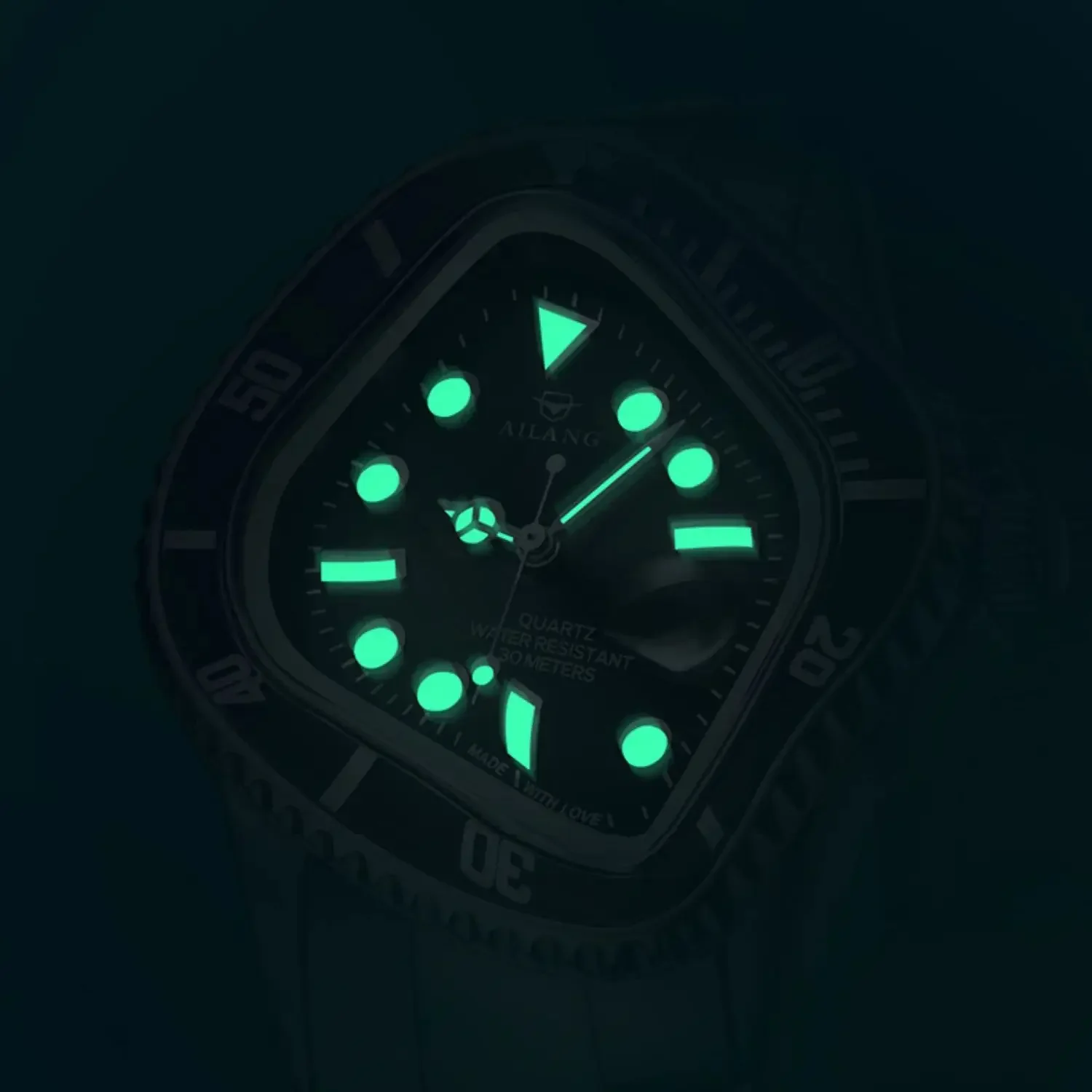 AILANG new special-shaped dial quartz watch fashion trend sports luxury luminous waterproof men\'s watch