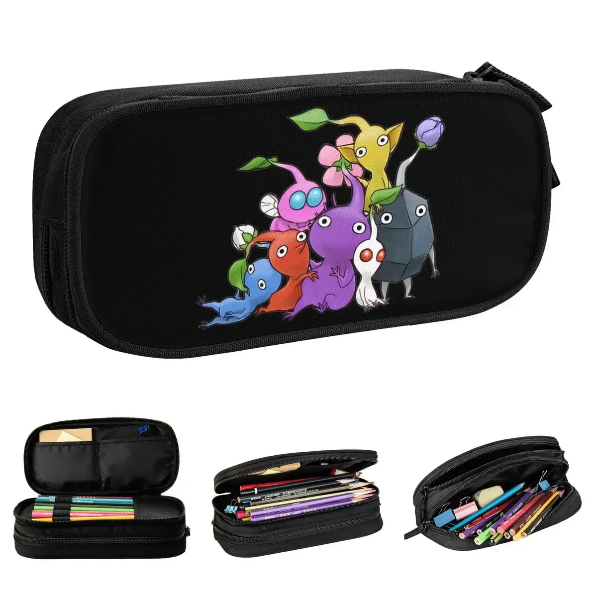 

170 Pikmin Ideas Pencil Case New Pen Box Bag Kids Large Storage Students School Cosmetic Pencil Pouch