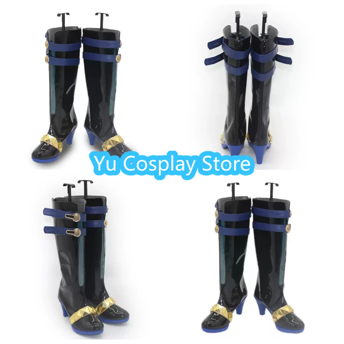 chaussures-de-cosplay-anime-pour-hommes-et-femmes-bottes-costumes-de-fete-d'halloween-tailles-personnalisees