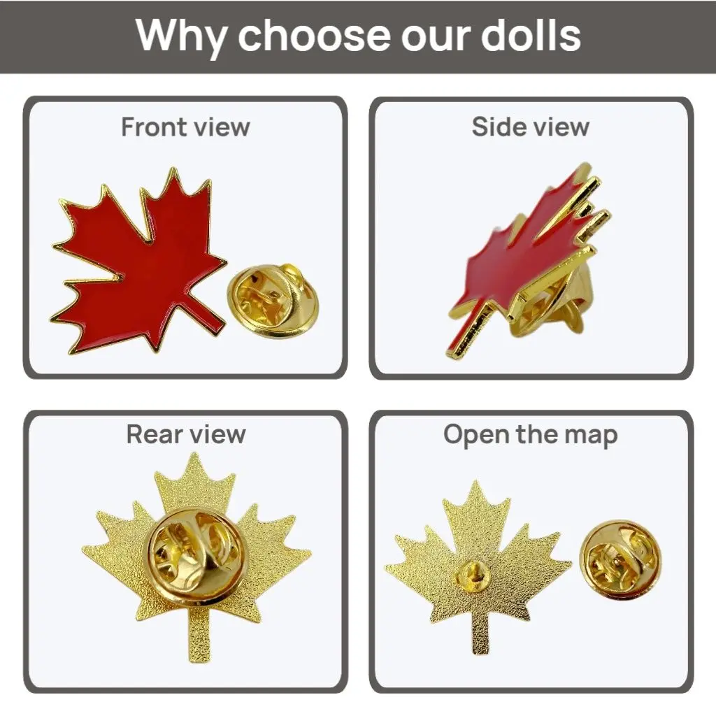 دبابيس مابل دبابيس أوراق المينا شارات طية صدر السترة لحقيبة الملابس الخريفية على ظهره ديكورات المجوهرات