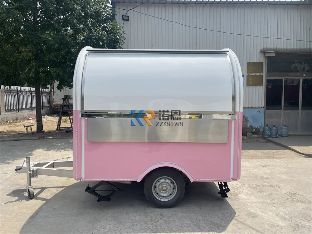 Remorque de camion de restauration rapide avec des équipements entièrement attribuables, kiosque de café de collation de rue, concession de chariot de restauration rapide