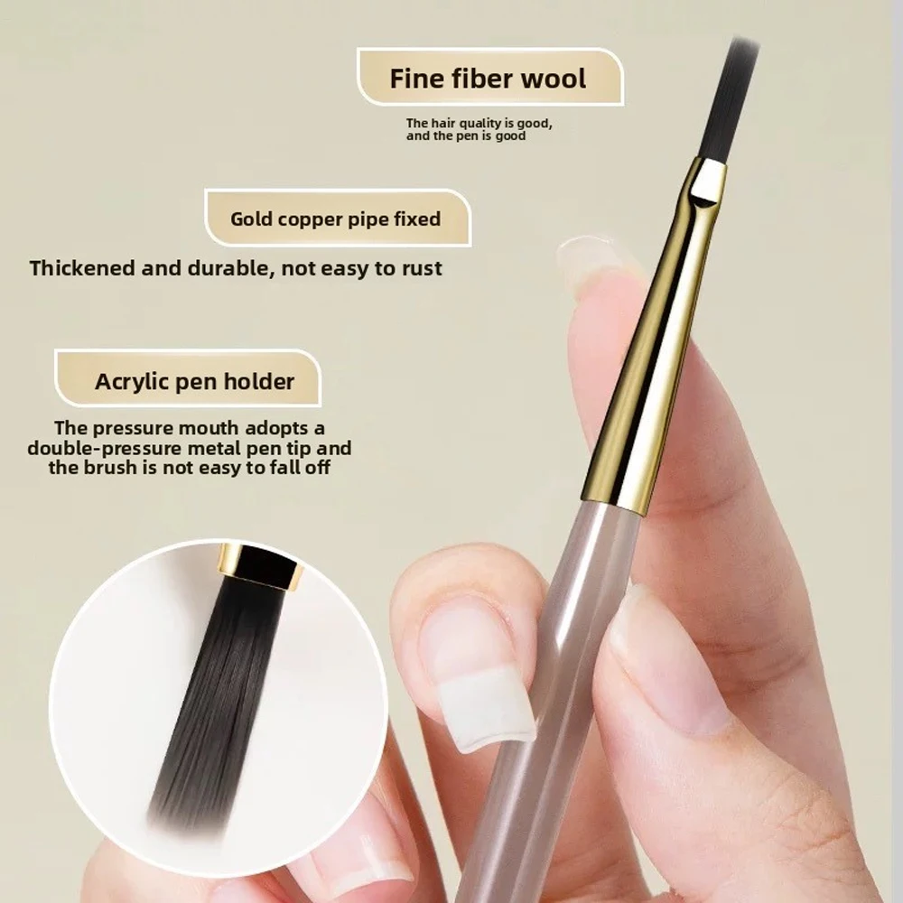 Professional Nail Plaid Art Brush For Tartan & Lines Slim Detail Drawing Painting Brush Manicure Nail Tool DIY UV Gel ./';p