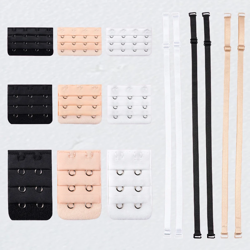 

Hook Bra Extension Strap Extenders for Women Anti Slip Bra Strap Bra Accessory Invisible Shoulder Strap + Extension Buckle