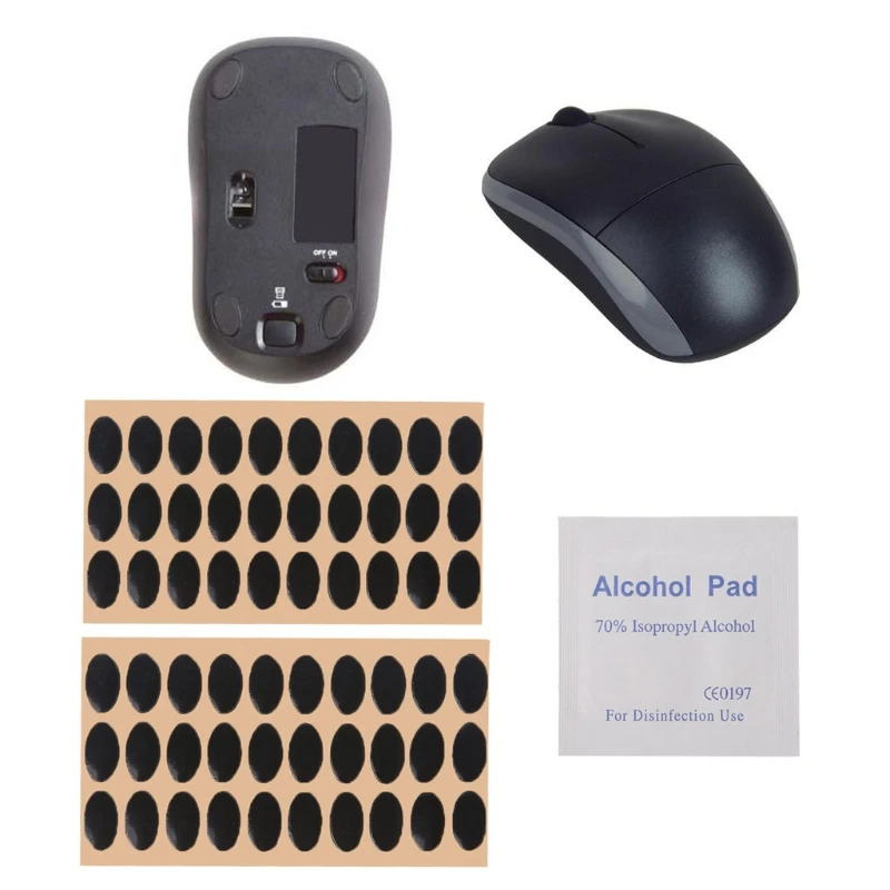 60 pçs bordas redondas mouse pés patins para m215/m310/m325 jogos mouse pé adesivo almofada p9jd