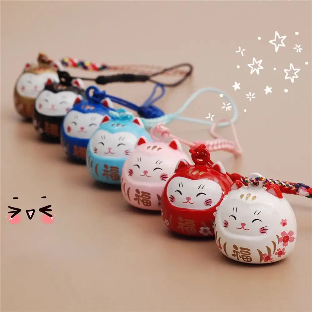Ornaments Gifts Door Key Cartoon Car Key Bag Decoration Pendant Maneki Neko Keyrings Lucky Cat Keychains