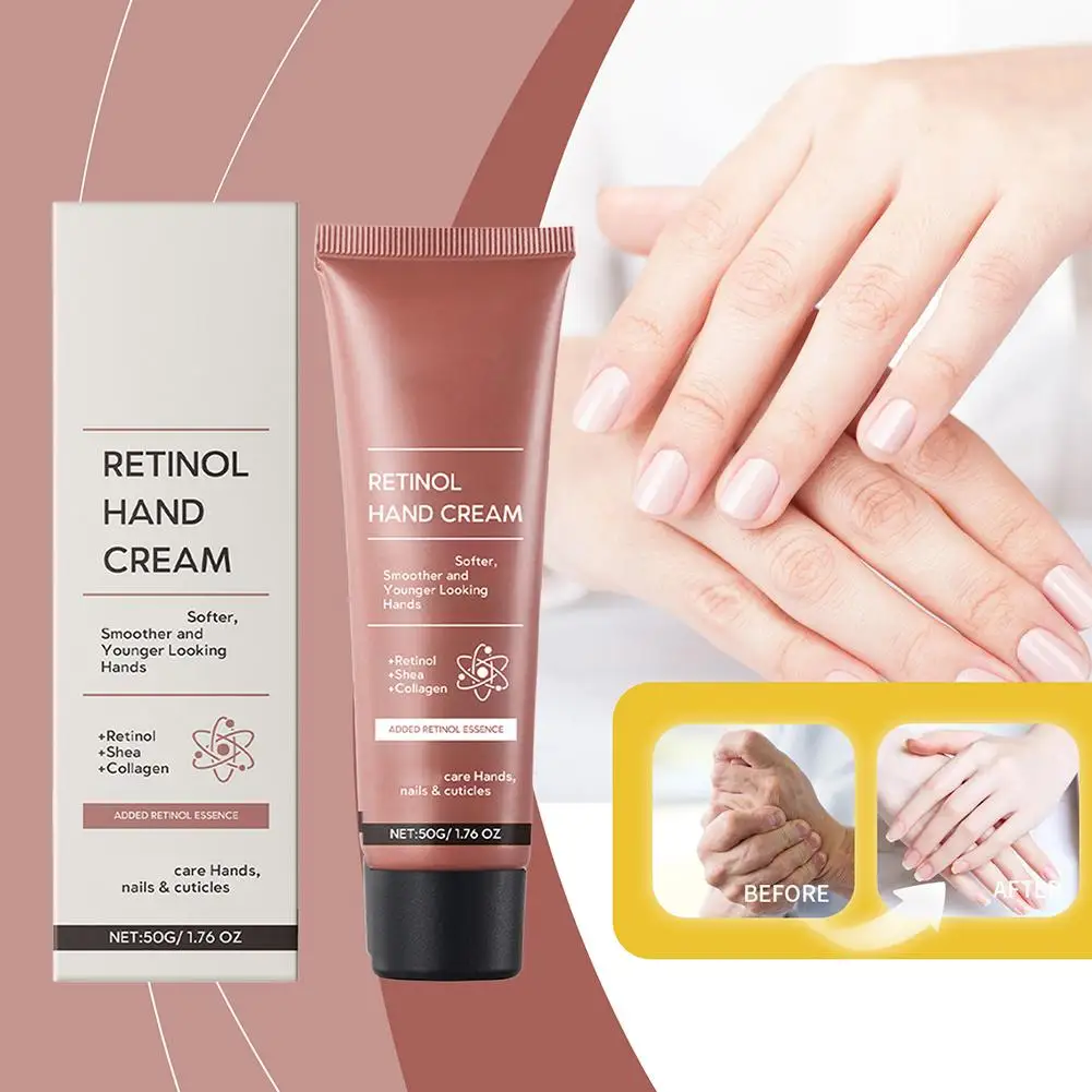 

50g Retinol Hand Cream Skin Soften Nourish Anti-drying Moisturizing Deep Skin Repair Cracked Products Care G6F4
