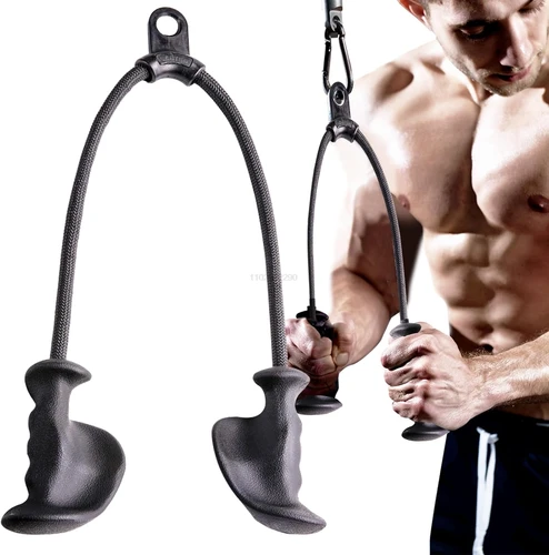 Manijas de agarre para tirar hacia abajo, cuerda para bíceps y tríceps para Fitness, cuerda para gimnasio muscular, accesorio para máquina de polea, accesorios de polea para tirar hacia atrás