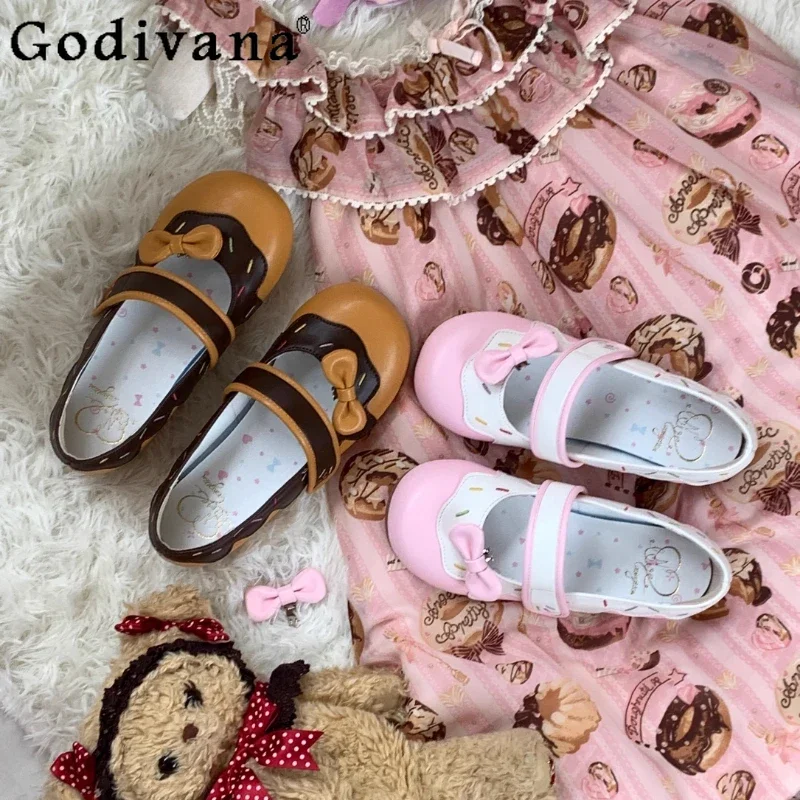 

Original Design Mary Jane Shoes Women's Cute Sweet Girls Bow Round Head Shoes Student Kawaii Y2k Flat Shoes Spring Summer