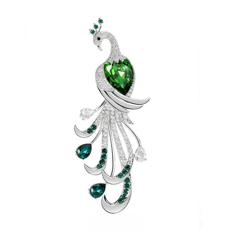 1Pc Chic Peacock Brooch for Women Men Fashion Peacock Animal Brooches Pins Jewelry Trendy Accessories Party Gifts 2025