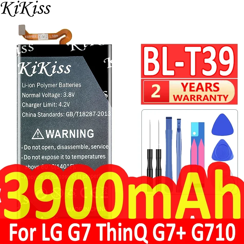 

Мощная аккумуляторная батарея 3900 мАч KiKiss для LG G7 ThinQ G7 + LM G710 LMQ610 Bateria