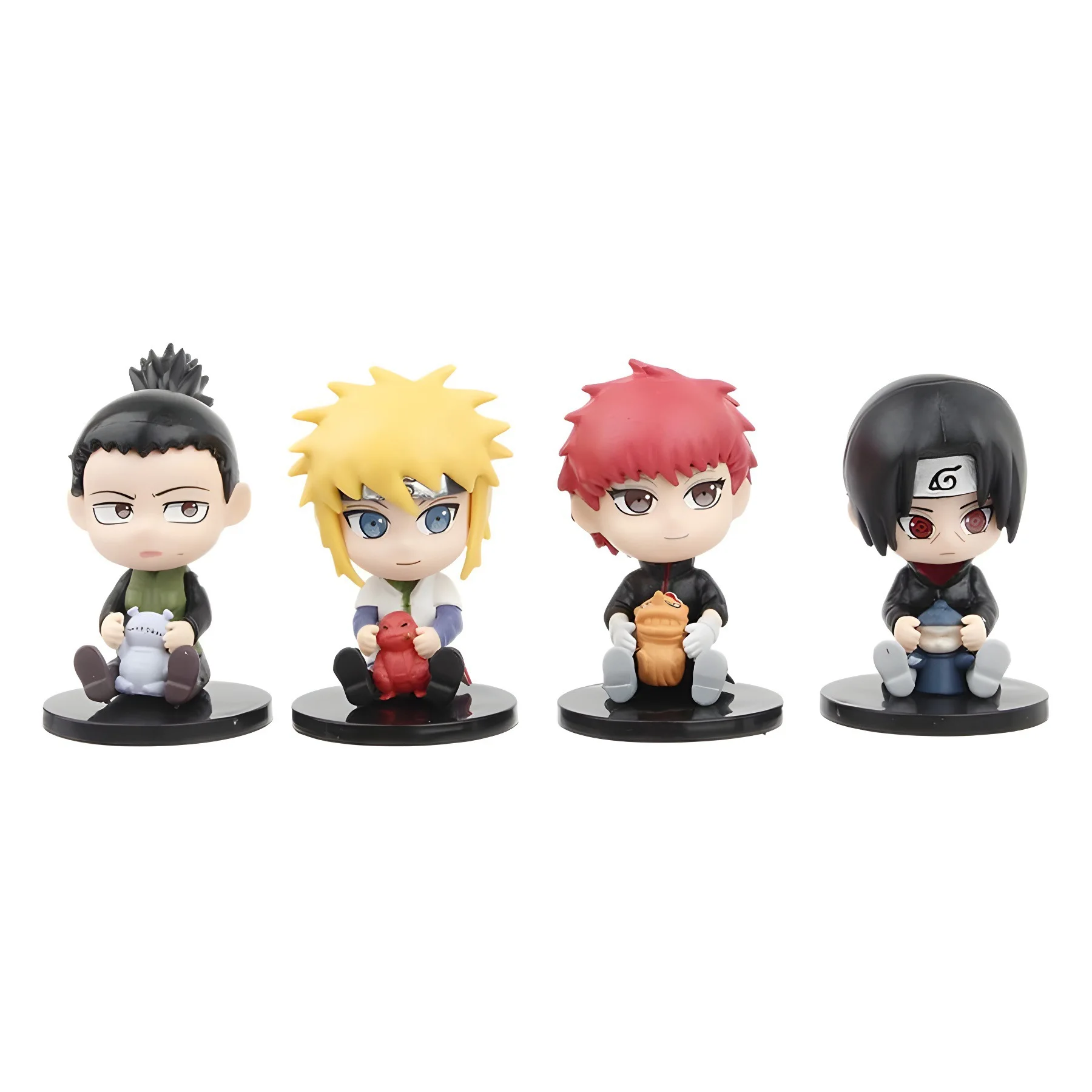 Naruto 5 uds Uzumaki Naruto bestia de cola Sasuke Gaara Kakashi figura de acción de PVC escritorio coleccionable Anime modelo juguetes figuras regalo