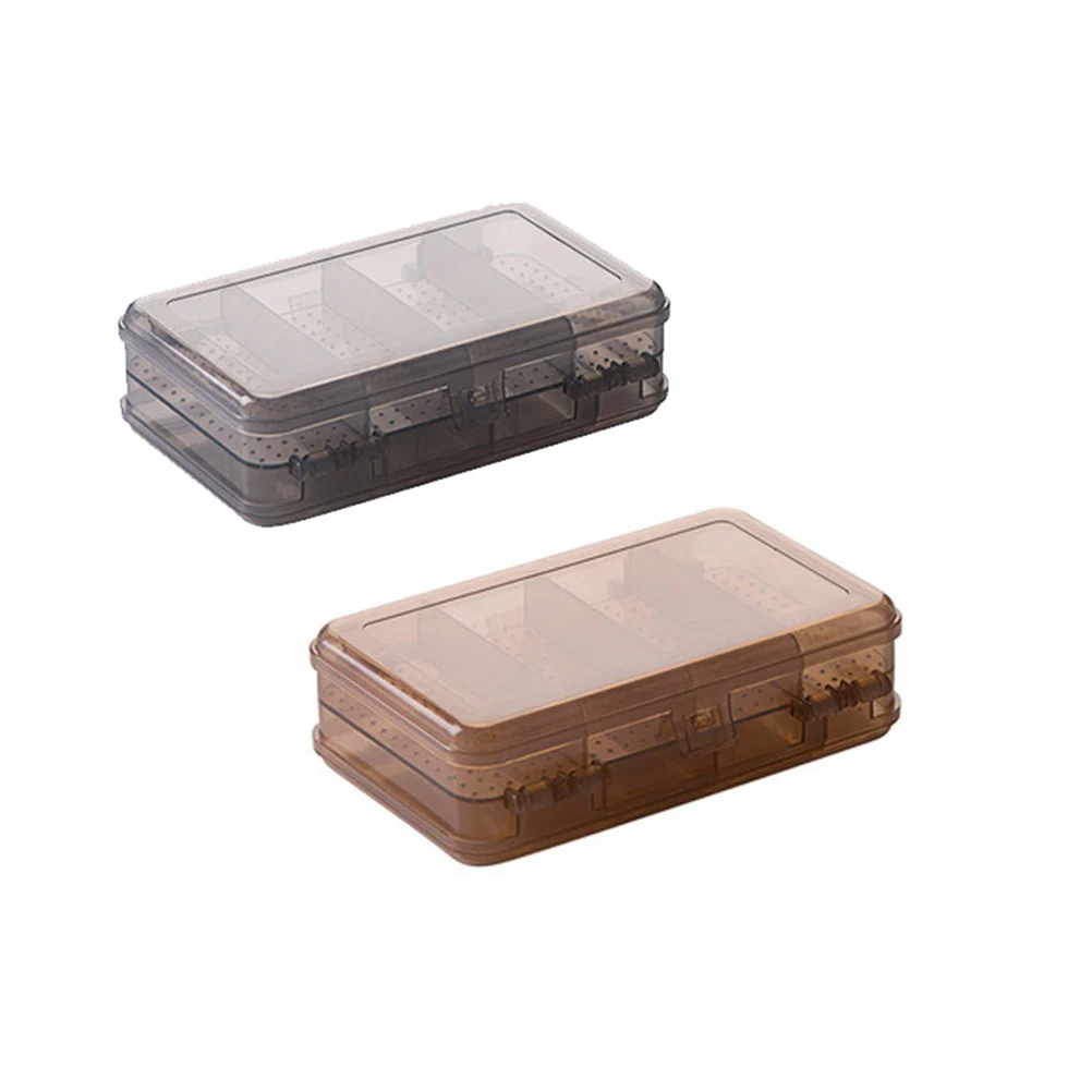 

2pcs Double Layer Earring Storage Box Transparent Jewelry Case with Lid for Necklace Ring Travel Organization Plastic Container