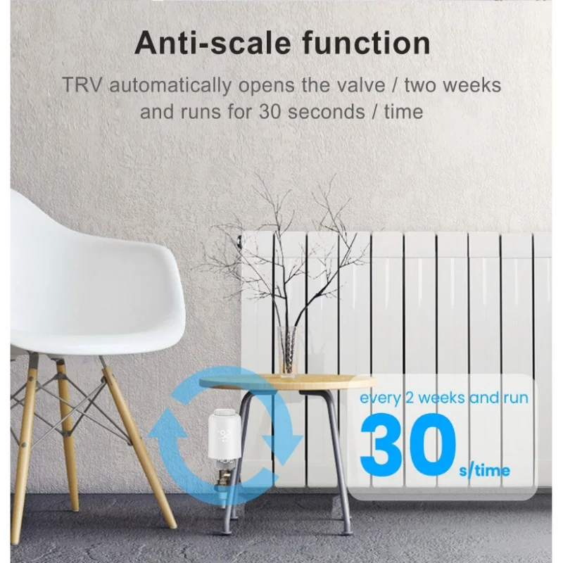 1~4pcs Tuya Zigbee Smart TRV Thermostat Thermostatic Radiator Valve Home Heating Radiator Thermostat Temperature Controller