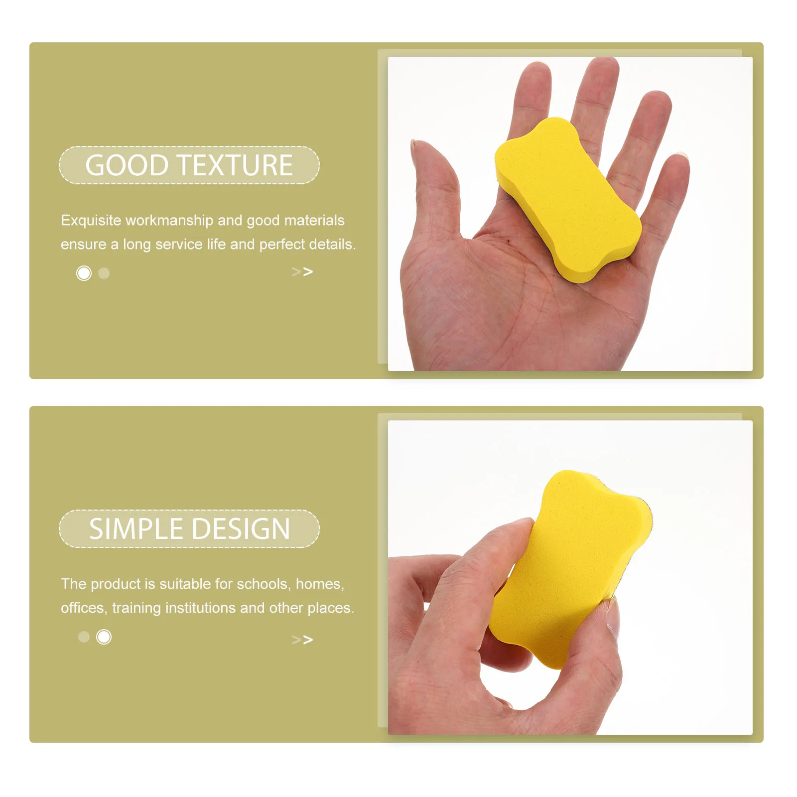 

24pcs Dry Erase Erasers Whiteboard Erasers Eva Felt Cloth Bone Shaped Lightweight Portable Washable For School Office Home