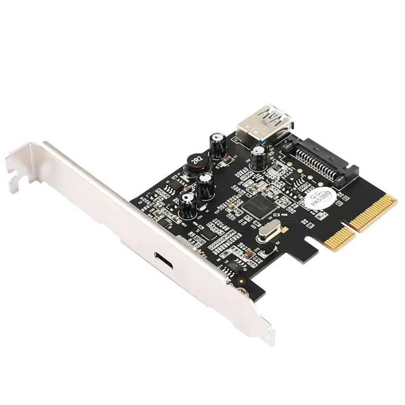 PCI-E X4 to TYPE-C3.1 Adapter Card HUB ASM1142 Desktop Expansion Card USB computer