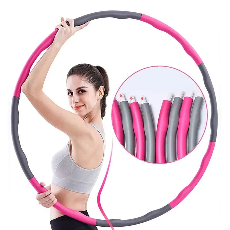 Removable Sports Hoops for Women, Fitness Circle, Rainbow Ball, Massage Exercise, Gym Workout, Fitness Equipment, 6 Sections