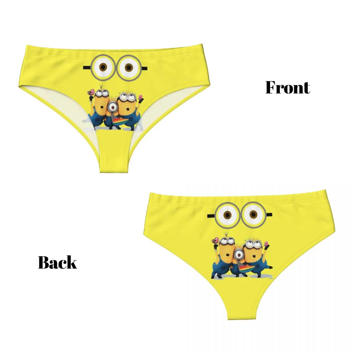 Custom Minions Animes Briefs Underwear Women\'s Comfortable Stretch Panties