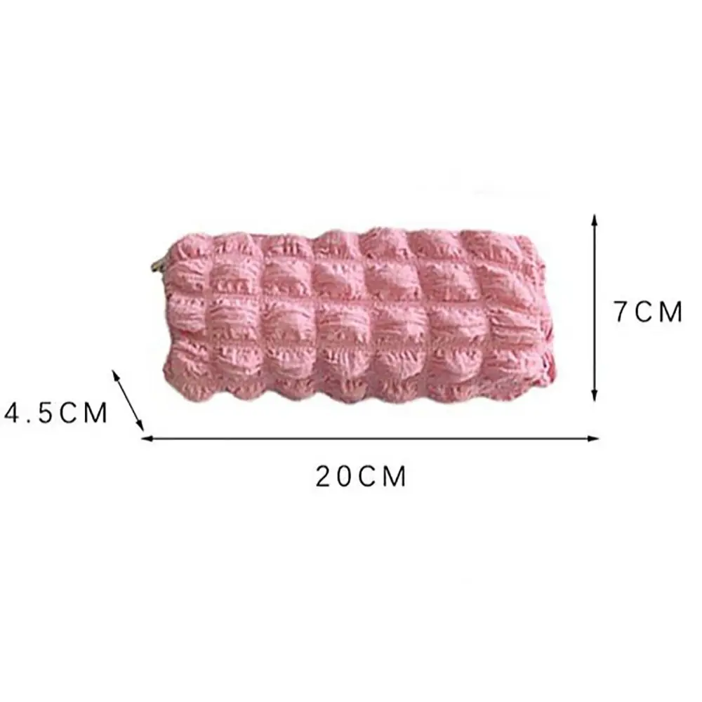 Simple Portable Pen Bag Cartoon Large Capacity Pen Storage Bag Polyester fibre Stationery Organizer School Office Supplies