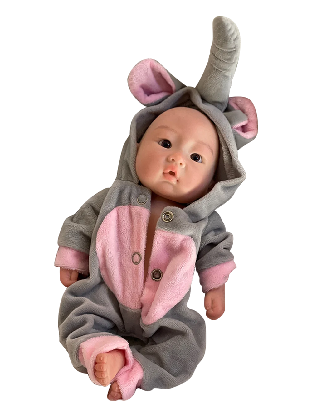 Nieuwe 1 Solid Siliconen Bebe Reborn Kaal Hadmade Soft Touch Pop 10 Inch Leuke Jongen Reborn Pasgeboren Babypop Voor Verjaardagscadeautjes