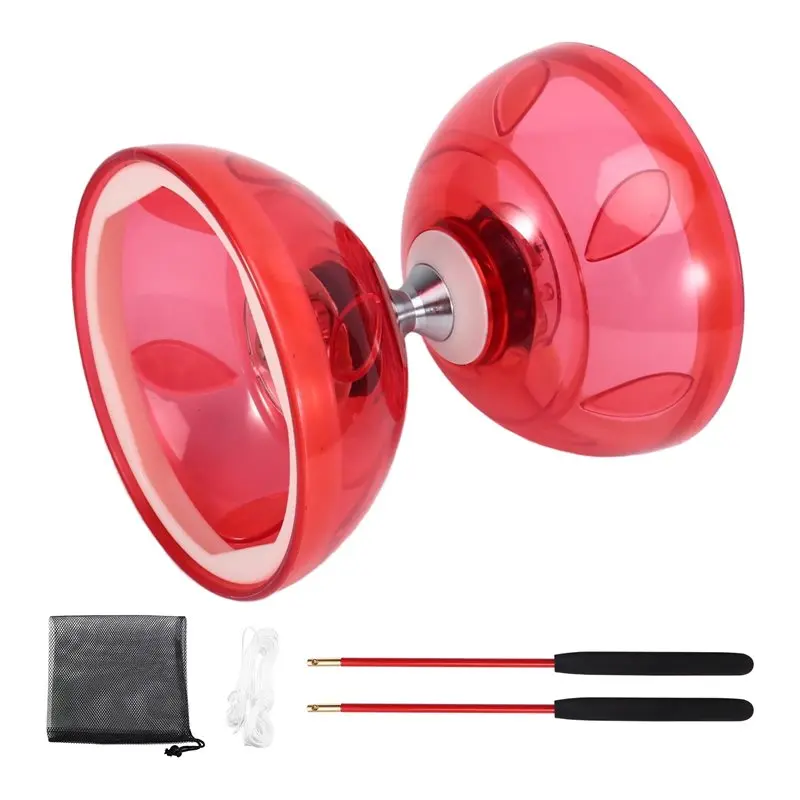 

BEDW-трехступенчатая двойная головка Diabolo для фитнеса, игры на открытом воздухе со светом Diabolo Yo-Yo Play для Diabolo пожилых людей B