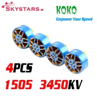 4pcs SKYSTARS KOKO 1505 3450KV 3-6S Brushless Racing Motor For Long Rang FPV Racing 2.5inch-4inch Toothpick Drone