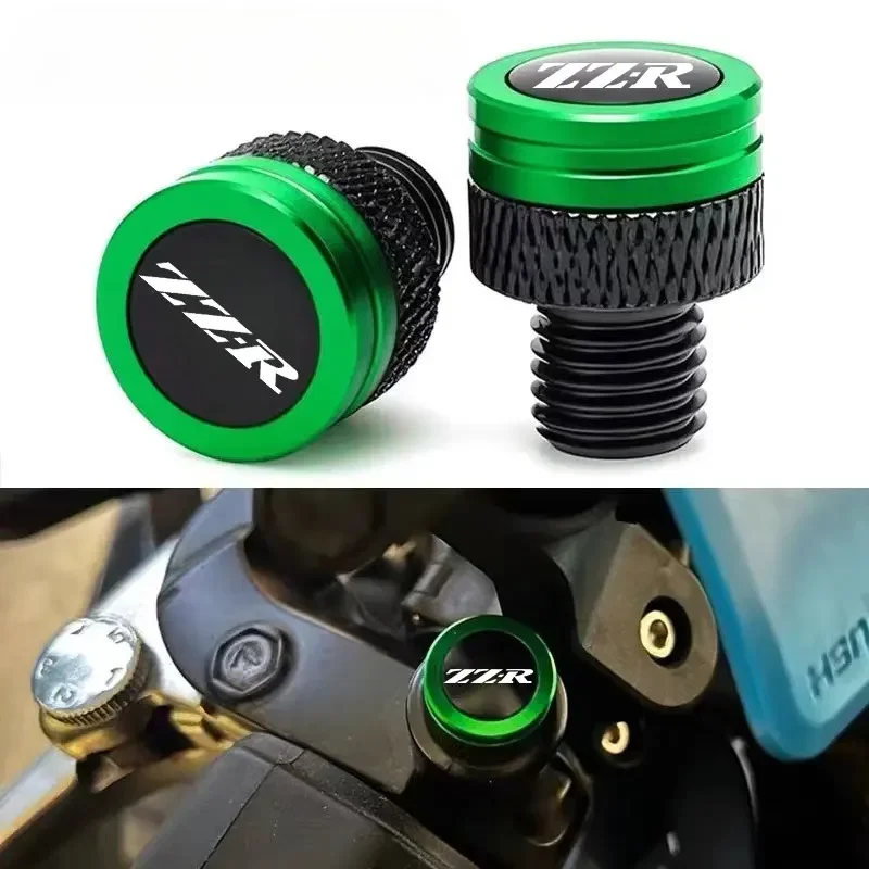 Мотоциклетное боковое зеркало заднего вида с ЧПУ, заглушка с отверстием, аксессуары для Kawasaki ZZR250 ZZR600 ZZR 1200 ZZR 1400 ZZR 250 600