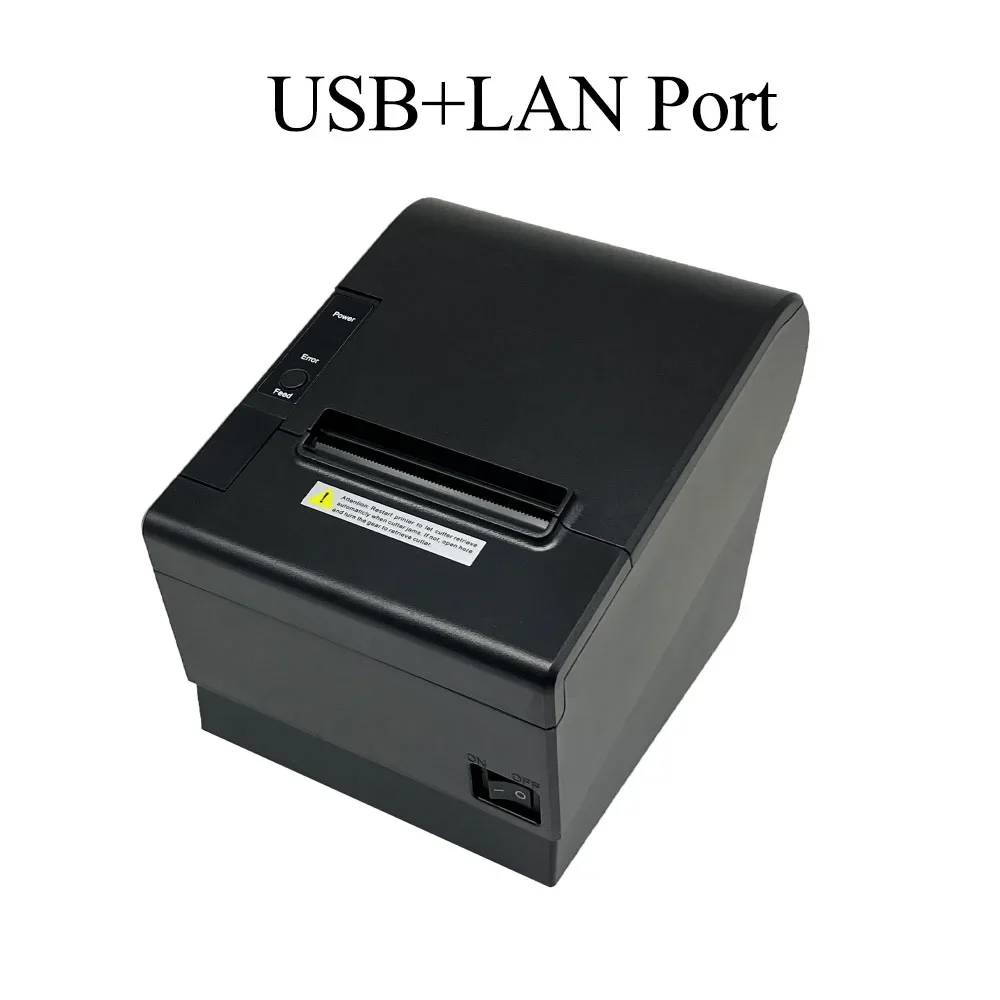 

80mm Thermal Printer With Auto Cutter Use For Sales And Kitchen ESC/POS Printer Compatible USB/LAN Receipt Printer