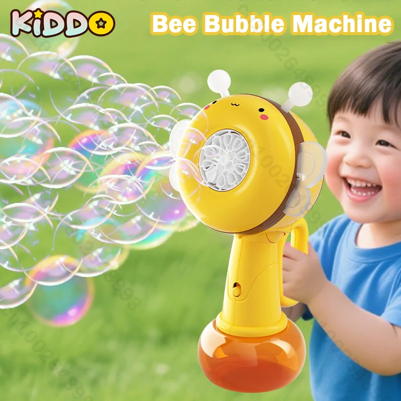 النحل هزة رئيس فقاعات الصابون سوينغ تعديل الضوء التلقائي تهب يده الرقص آلة فقاعة الاطفال اللعب هدايا عيد الميلاد