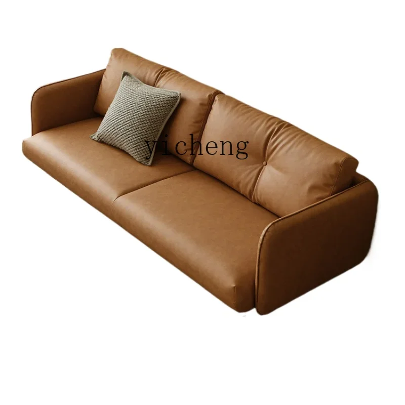 

ZK Light Luxury Creative Waterproof Sofa Minimalist Modern Leather Living Room Three-Seat Home Decor