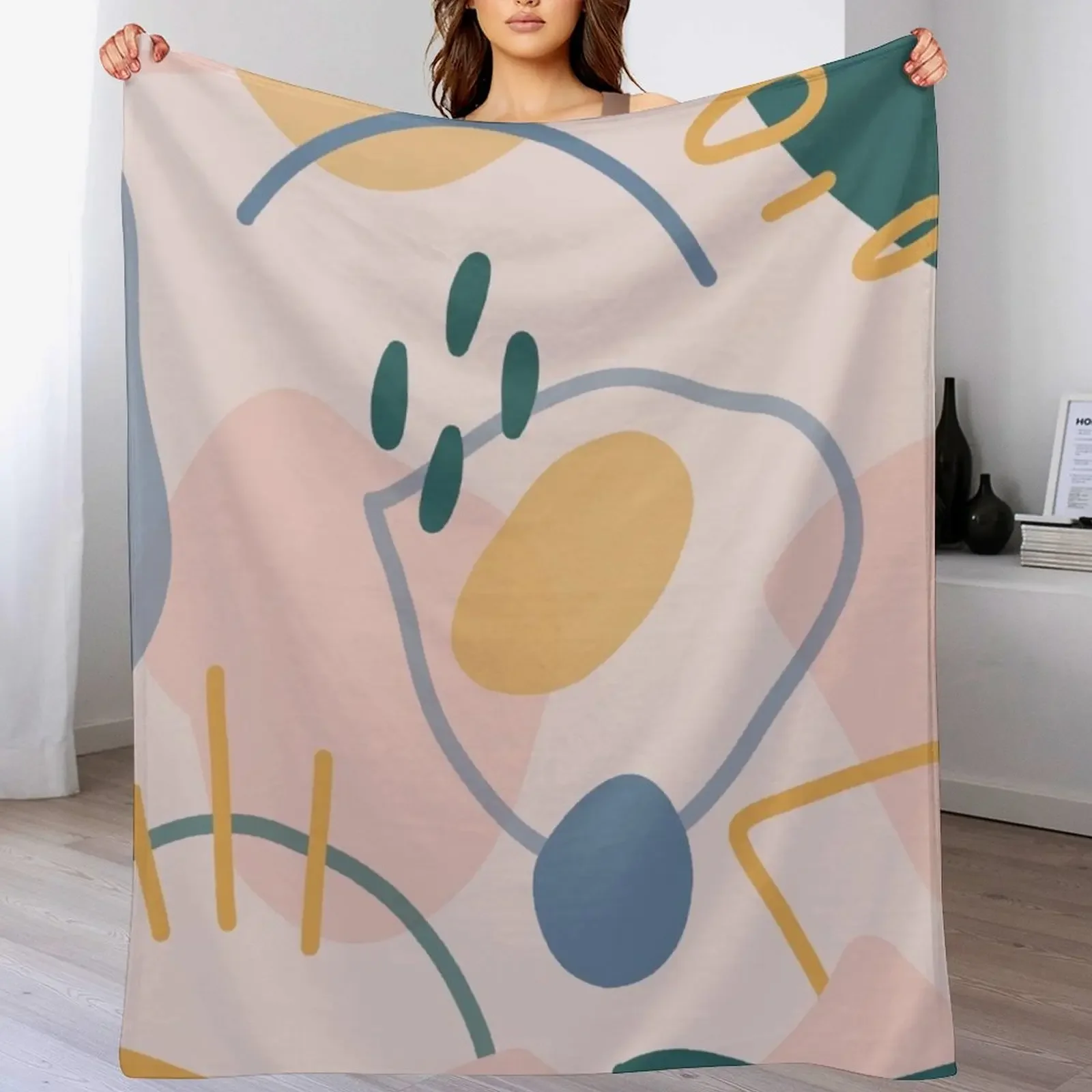 

Abstract Shapes Throw Blanket Flannel heavy to sleep cosplay anime Hair Blankets