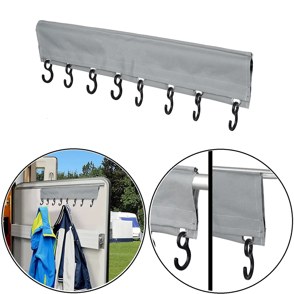 

1pcs Hook Rail With Keder/Piping Camping Coat Hooks Racks For Caravan Motorhome Keder Piping Rail Strips Or Tent Roof Poles