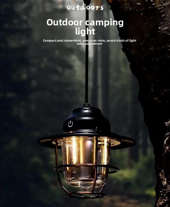 

Outdoor camping lights, pine cone lights, chandeliers, lighting, long battery life, atmosphere, charging, hanging tent, canopy