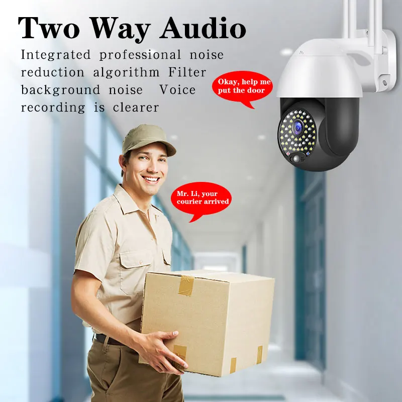 2MP YCC365 Plus Outdoor Wireless IP Camera 1080P Two Ways Audio Waterproof Speed Dome WIFI IP Camera Color Night Vision