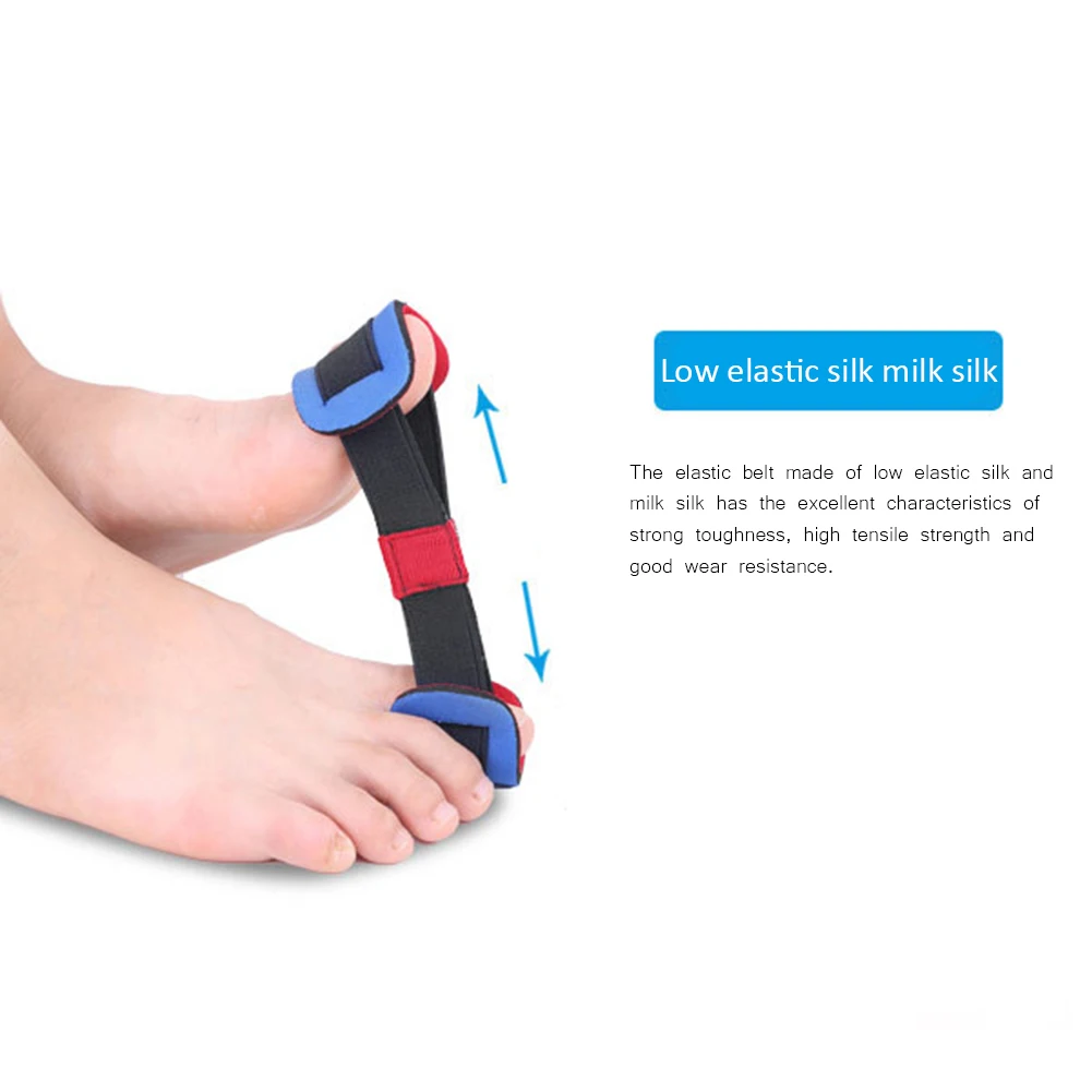 Toe Separator Hallux Valgus Appliance Adjustable Elastic Belt Big Bone Toe Bunion Splint Training Exercise Foot Care Supplies