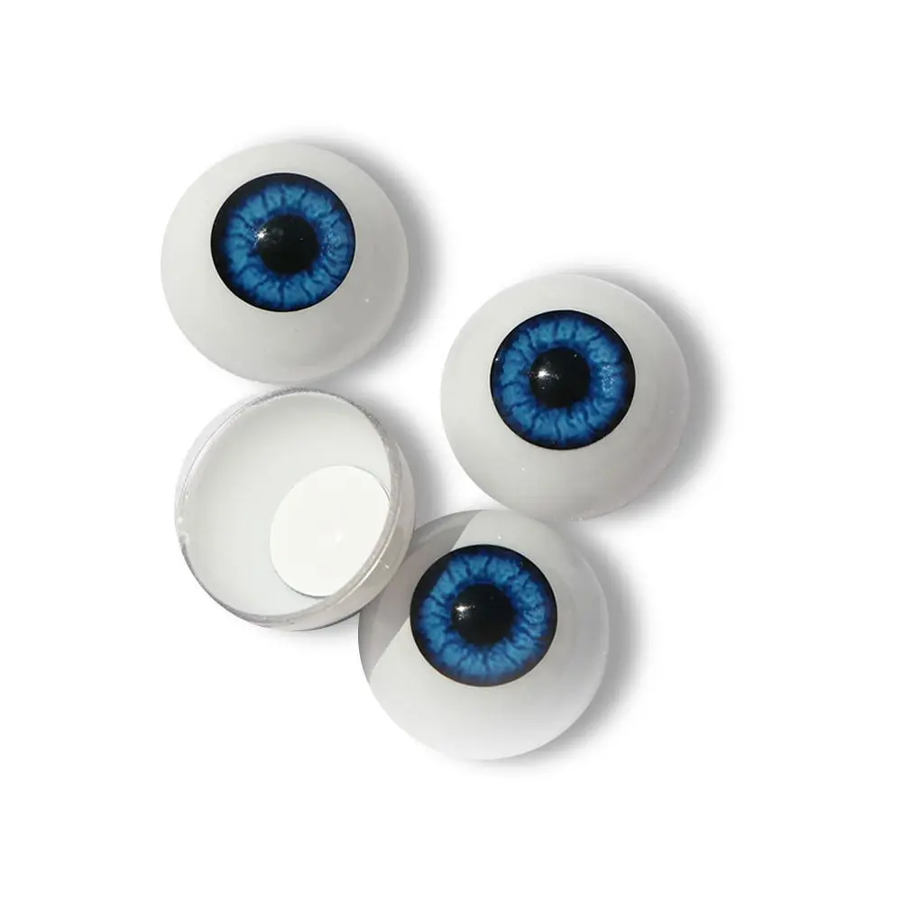 1Pair 20mm Realistic Half Round Craft Accessories Acrylic DIY Eyeballs Back Hollow Eyes Doll Eyeballs DIY Doll Making Parts