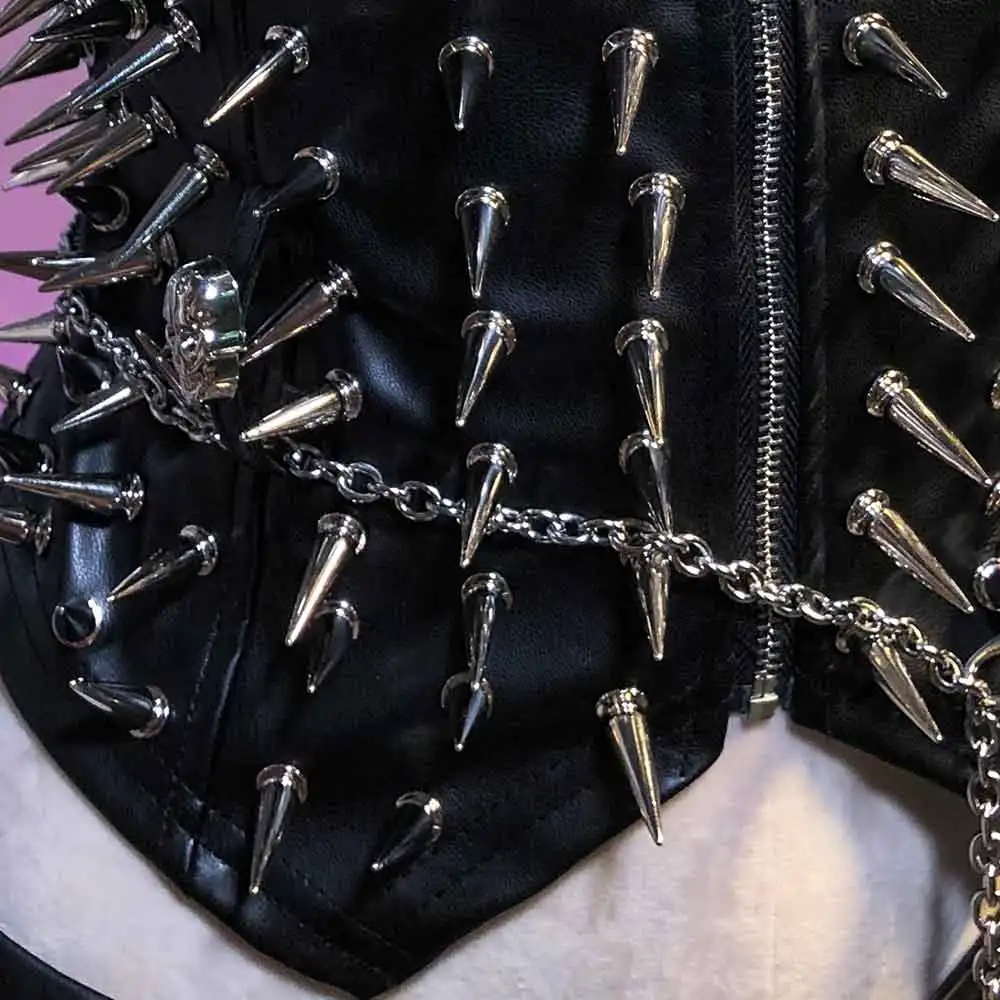 Hand Made DIY Emo Goth Gothic Tank 2025 Punk Rock Kawaii Harajuku E-Girls Grunge Fairy Chain Y2K TOPS 90s Street Wear Teen Eco