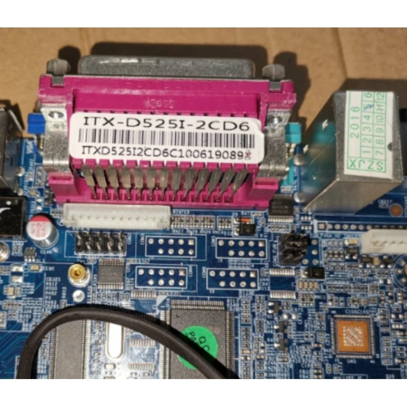 ITX-D525I-2CD6 17×17 POS Motherboard D525 Quad Thread DDR2 DDR3 12V 4Pin Cash Register Mainboard