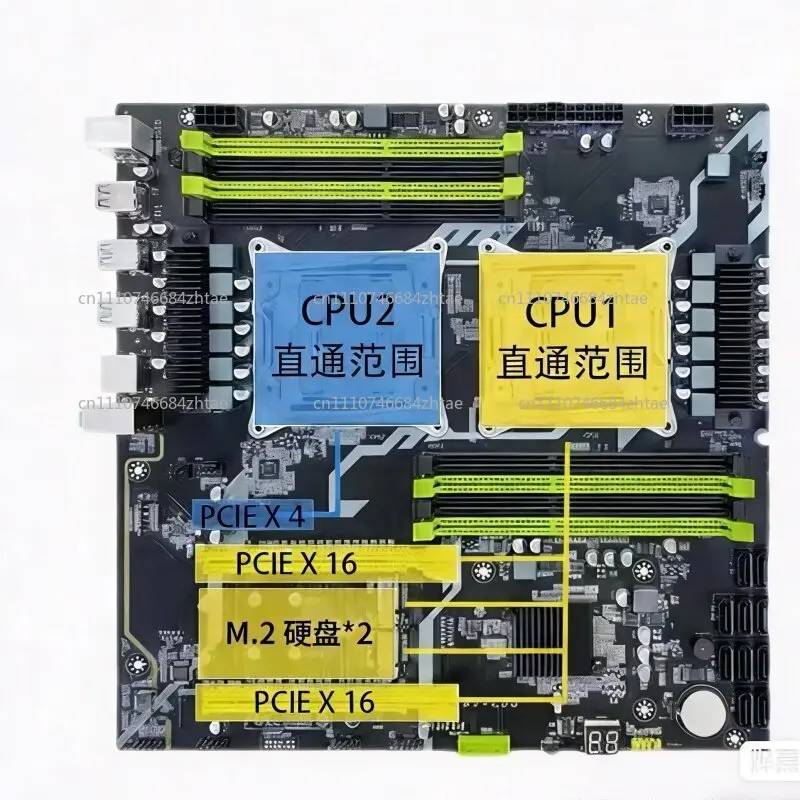 New X99 dual 2011V3 server main board DDR3 support dual network port studio multi-open game set