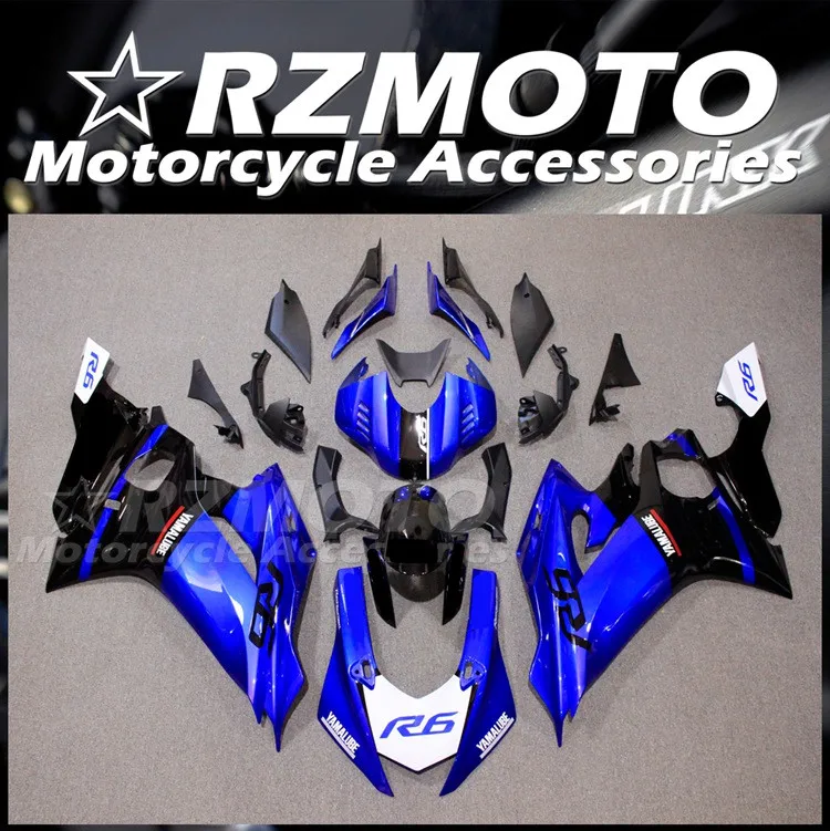 4Gifts New ABS Motorcycle Fairings Kit Fit For YAMAHA R6 2017 2018 2019 2020 2021 2022 2023 2024 Bodywork Set Custom Blue Black