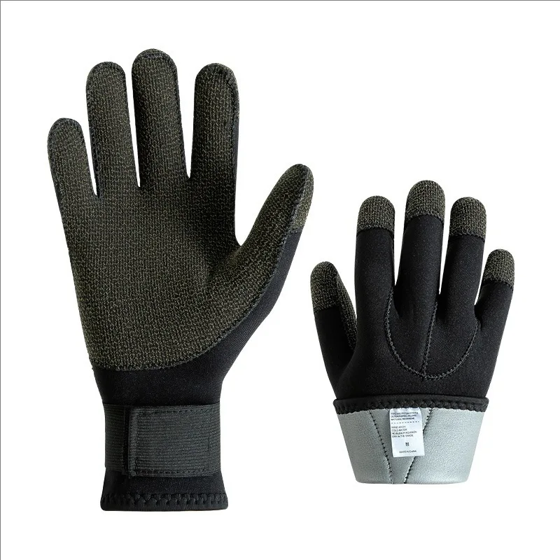 3/5mm Verdicken Kevlar Tauchen Handschuhe Kratzfest Fisch Jagd Warme Handschuhe Deep Dive Unterwasser Speerfischen Skifahren Handschuhe – Detail 21