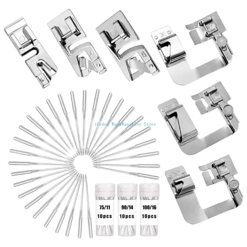 

MOLF Presser Feet Set Sewing Machine Feet Sewing Machine Needle for Industrial Machines and Adaptable to Multiple Fabrics