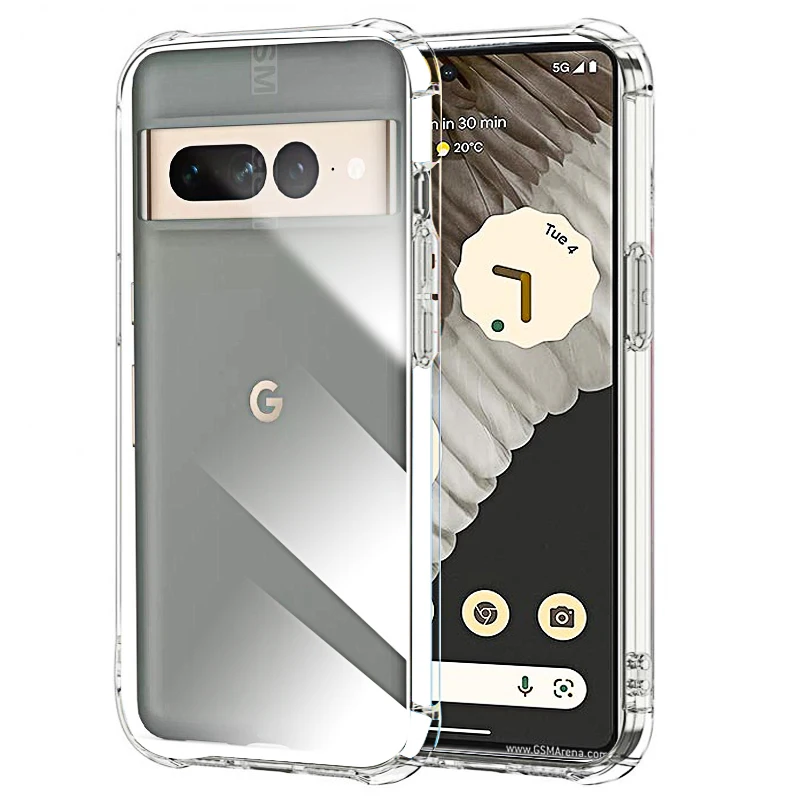 For Google Pixel 7 6 Pro 6A 5A 5 4A 5G Ultra Thin Clear Soft TPU Transparent Back Cover Ultra Soft Transparent TPU Phone Case