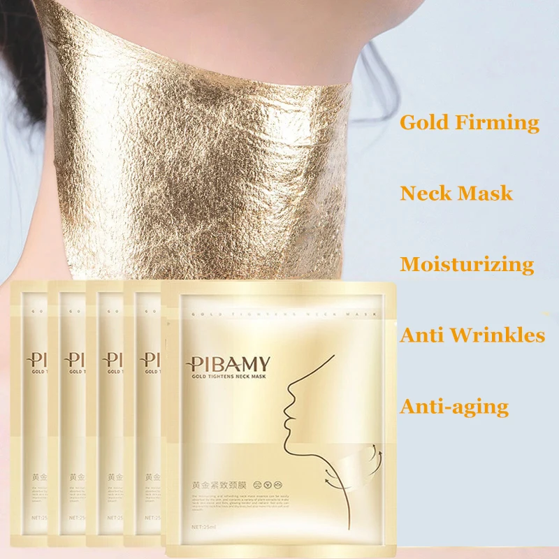 Gold Firming Neck Mask Moisturizing Anti Wrinkles Anti-aging skincare Neck Masks Beauty Necks Skin Care Products