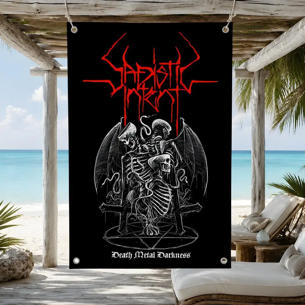 Music Black Metal Darkthrone Flags Supporter Flag Banner for Bedroom Dorm Wall Garden Yard Porch Patio Home Party Decor